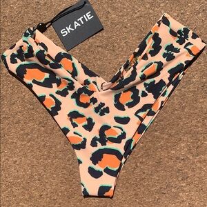 Skatie Leopard Print Bikini Bottoms in Mandi